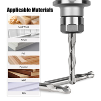 Fresa de carburo sólido de 2 filos con punta esférica sin recubrimiento, vástago de 4/6 mm, para router CNC, para madera, acrílico, MDF, tallado en relieve 3D