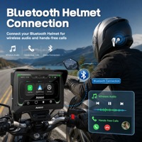 Écran CarPlay sans fil Aoocci pour moto, navigation GPS, caméra embarquée DVR pour moto avec caméra avant et arrière