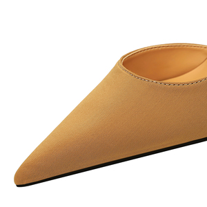 819-1 BIGTREE moda Coreana de primavera y otoño Simple y Sexy Slim seda satén boca baja puntiaguda lado hueco zapatos individuales Hi - Product Image 6