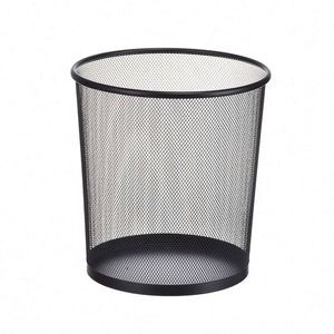 Poubelle de bureau personnalisable avec logo, en métal enduit durable, avec pédale, prix direct usine, corbeille à papier - Product Image 2
