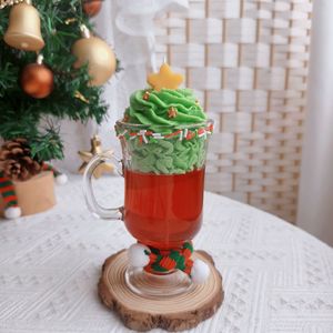 Bougie parfumée de Noël artisanale créative, flocon de neige, sapin de Noël, gobelet en verre, décoration de la maison, cadeau de fête, souvenir de fête - Product Image 4