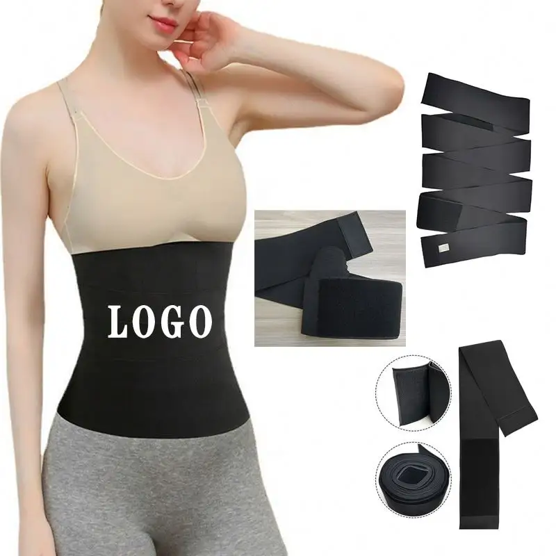 Benutzer definiertes Logo Unsichtbare Einheits bandage Bauch Taille Wickel Taille Trainer Bauchs ch neider Gürtel Shaper für Bauch verlieren Gewicht