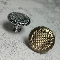 Boutons de meuble ronds à motif tissé vintage, poignées de tirage polies multicolores en alliage de zinc pour armoires, tiroirs et penderies