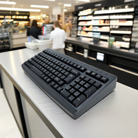Vente chaude USB Interface KB101 Clavier Filaire Bureau D'affaires Ordinateur Clavier De Bureau 101 Touches Clavier Programmable pour POS