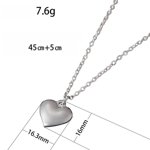 Mặt dây chuyền hình trái tim có thể tùy chỉnh Ywyougang 16mm bằng thép không gỉ mạ vàng hồng, unisex, kèm dây chuyền, quà tặng - Product Image 6