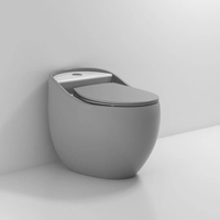 Ortonbaigbol de Toilette en céramique en forme d'œuf, 1 pièce de Toilette en céramique blanc brillant Intelligent automatique Intelligent