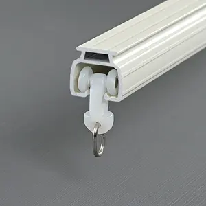 High Quality Curtain Rods And Tracks Aluminium Curtain Rails White Color Manual curtain track