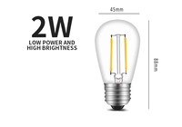 Ampoule LED Andysom S14 E27 Filament 2W IP65 2700K pour Guirlandes Lumineuses Extérieures de Jardin