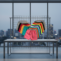 Pantalones Cortos Deportivos para Hombre, de Secado Rápido, Transpirables, de Poliéster y Nailon, con Cierre de Cordón, Cintura Media, Diseño Sólido, Tejido de Punto, para Natación