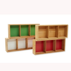 Wooden Storage Box Rectangular <b>Open</b> Top With Compartments Drawer Organizer For Kitchen Home Cosmetic Tea Jewelry - Product Image 5