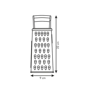 Rallador de 4 Lados, Mediano, Mango de Plástico, 'Práctico' - Product Image 3