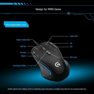 Logitech <span class=keywords><strong>G300s</strong></span> เมาส์วิดีโอเกมแบบมีสายสําหรับแล็ปท็อปตั้งโต๊ะ lol/APEX/cf - Product Image 5