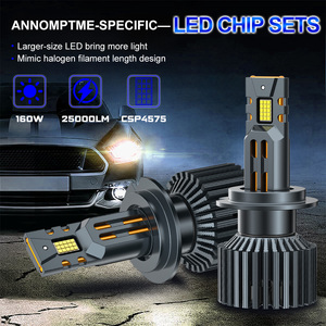 Faros Delanteros LED para Automóvil en Estado <span class=keywords><strong>Nuevo</strong></span>, H1 H3 9005 9006, Bombillas LED para Automóvil, Cuatro Tubos de Cobre, Bombilla LED H7 para Faros Delanteros - Product Image 6