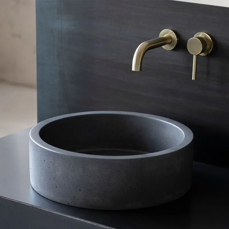 Designs Terrazzo Concrete Bathroom Sink Wash Basin For Hotel Villa