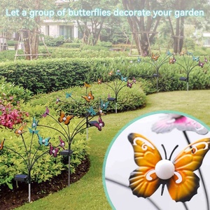 צבע שינוי ip65 סוללה הוביל אורות סולאריים חיצוניים פרפר דקורטיביים גינה הימור גינה הימור - Product Image 3