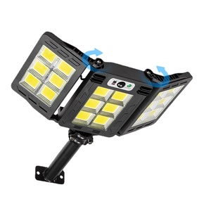 Réverbère <span class=keywords><strong>solaire</strong></span> à induction applique murale de cour avec télécommande intelligente éclairage mural extérieur, rue de décrochage de nuit - Product Image 3