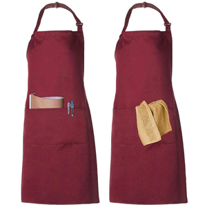 Wholesale Eco-Friendly Sleeveless Custom Designed <b>Waterproof</b> Cotton Bib Kitchen <b>Aprons</b> with Logo Pattern Printed Cleaning Use - Product Image 1