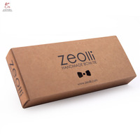 Vente en gros Boîte en papier kraft biodégradable pour homme Tiroir à cravate Boîte d'emballage d'expédition pliable avec logo