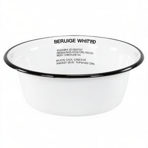 Tazón Esmaltado KARL KRGER Blanco con Borde Negro de 12 cm de Diámetro para Uso en la Cocina - Product Image 2