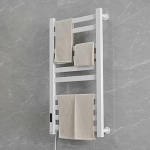 Sèche-serviettes électrique en acier inoxydable pour salle de bain avec minuterie intégrée, radiateur chauffant pour serviettes - Product Image 5