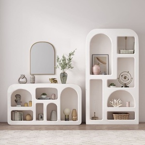 Vitrine de présentation blanche, produit décoratif, style nordique simple, salon, arche, rangement, <span class=keywords><strong>bibliothèque</strong></span> au <span class=keywords><strong>sol</strong></span> et au <span class=keywords><strong>plafond</strong></span> - Product Image 4