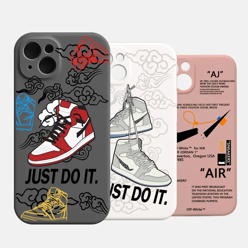 Graffiti Phone Case for iPhone 14 13 12 11 Pro Xs X XR Max 8 7 SE Brand Sport Silicone Cases Soft Black Cover