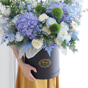 Aierflorist 2023 Caja de Flores Personalizada, Caja Redonda de Cartón para Empaque de Rosas con Tres Tamaños Diferentes - Product Image 4