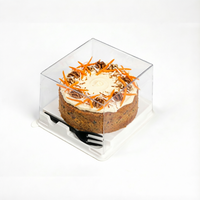 Boîte d'emballage transparente en blister pour mousse au chocolat, fourchette pour nouilles, gelées, desserts