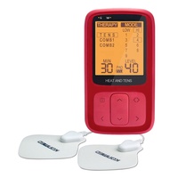 KM360 Konmed Appareil TENS portable en ABS, masseur médical chauffant pour soulager la douleur, stimulateur musculaire confortable, électrode adhésive EMS