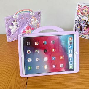 Phim Hoạt Hình Vịt Silicone ít Pony trường hợp máy tính bảng đứng cho ipad không khí 7 8 9 10 Gen 10. 9 10.2 9.7 inch Bìa chủ 2022 - Product Image 4