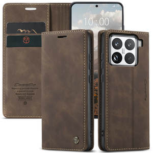 CaseMe étui portefeuille rétro magnétique pour 15T Pro avec béquille pour carte de crédit Folio en PU gaufrage - Product Image 1