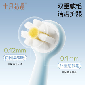 แปรงสีฟันเด็กแบบซิลิโคนขนนุ่ม October Crystallized สำหรับเด็กอายุ 0-2 ปี - Product Image 2