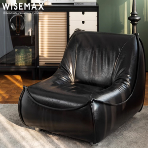 WISEMAX MUEBLES Moderno Nordic Sala de estar Sofá reclinable Silla Tapicería de cuero Lisure Lounge Chair para Hotel Home Villa - Product Image 5