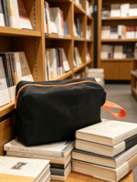 Tas Kosmetik Oxford Tahan Air Awet, Dompet Makeup Portabel, Pouch Dopp Kit Minimalis, Pouch Resleting Poliester dengan Tali Pergelangan Tangan