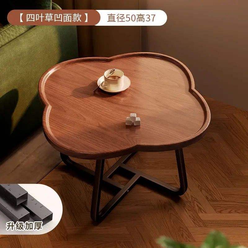 โคลเวอร์สี่แฉก [ดีไซน์เว้าสีวอลนัท] - 50*38 ซม.