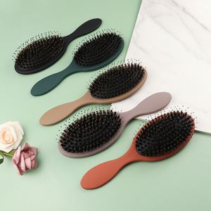 Hair Care Styling Brush Massager with Paddle Vent /Dry Detangling Soft <b>Cushion</b> Boar Bristle Salon Use - Product Image 5