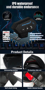 Casque de moto intégral futuriste en ABS, étanche et durable, avec mentonnière et visière amovibles, pour la sécurité en moto - Product Image 5