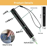 Pointeur laser vert longue portée avec infrarouge, rechargeable par USB, en alliage d'aluminium, pour ciel étoilé et table de sable