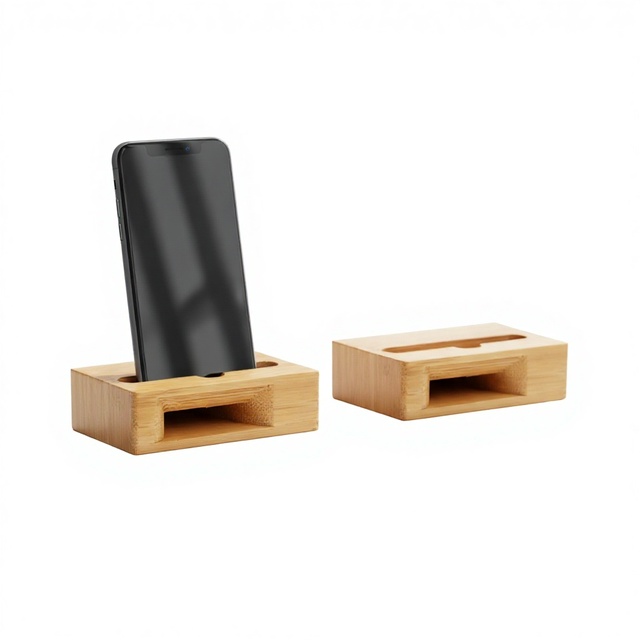 Bamboo Wood Phone Speaker Cellphone Stand Smartphone Holder Desktop Sound Amplifier Bracket Mobile Phone Stand Wood Stand Craft