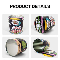 Seau à Popcorn Métallique Décoratif JYB Multi-Tailles – Contenant en Métal pour Popcorn, Commande en Gros Prise en Charge pour Carnavals/Fêtes d'Enfants