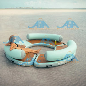 Nouveau design 3x3m teck EVA, tapis de loisirs de ponton, Dock gonflable flottant DWF Eva, matelas de coussin, bateau de mer, terre de loisirs - Product Image 1