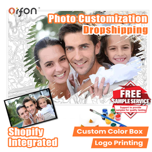 Наборы для рисования по номерам Orfon DIY с фото на заказ — персонализированные наборы для рисования маслом для взрослых, детей и начинающих — дропшиппинг - Product Image 1