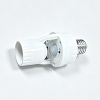 360 °   Capteur de mouvement infrarouge PIR, douille d'ampoule E27, AC110-240V, marche/arrêt automatique, capteur jour/nuit réglable, adaptateur de lampe max 60W