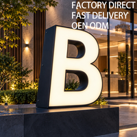 Lettres en acrylique personnalisées éclairées par LED en acier inoxydable pour enseigne de restaurant