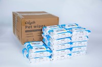 Lingettes pour animaux de compagnie format voyage anti-allergènes, enrichies en vitamine E pour le nettoyage et le toilettage