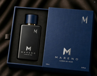Emballage de flacon de parfum cosmétique haut de gamme personnalisé, boîte à tiroir en cuir PU, grain de litchi noir, boîte cadeau de luxe