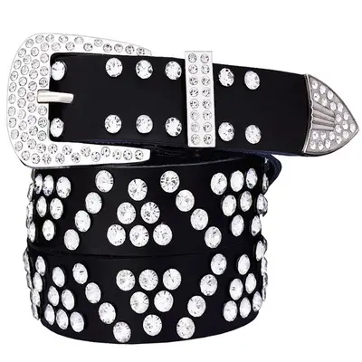 Bling bling Western strass cintura Cowgirl strass cinture da donna per bb .. Cintura con strass simonare