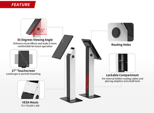27 inch miễn phí thường vụ kim loại quảng cáo <span class=keywords><strong>kiosk</strong></span> đứng màn hình hiển thị đứng cho <span class=keywords><strong>kiosk</strong></span> - Product Image 3