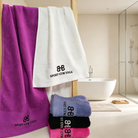 Wholesale 100% Cotton Jacquard Minimalist Vertical Stripe Towel Custom Patterns Wash Resistant Home Bathroom Cotton Towel