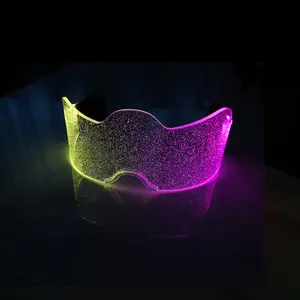 ハロウィン イースター クリスマス フェスティバル レイブ サイバーパンクスタイル マルチカラー LED バタフライ アクリル コスプレメガネ 発光 パーティーグッズ - Product Image 6